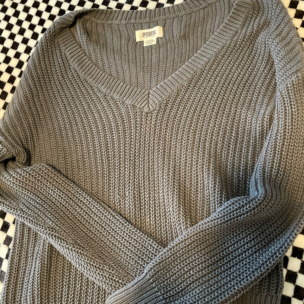 Grey Victoria secrets pink cardigan size medium it does run oversized